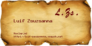 Luif Zsuzsanna névjegykártya